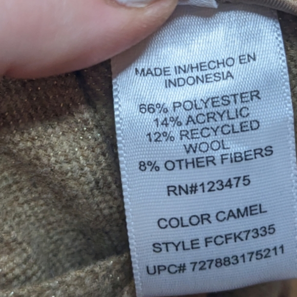 NWT French Connection Lurex Luxe Pants Camel Color Size 12 ✨ - Picture 5 of 14